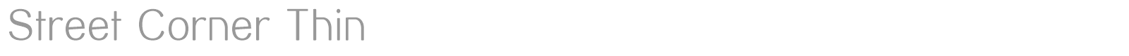 Street Corner font preview
